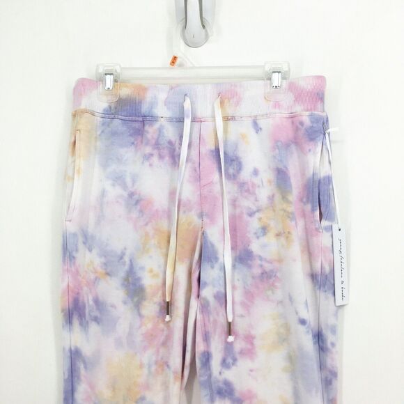 YFB Young Fabulous Broke Women M Juliette Tie Dye Joggers Drawstring Pastel NEW - Picture 3 of 7